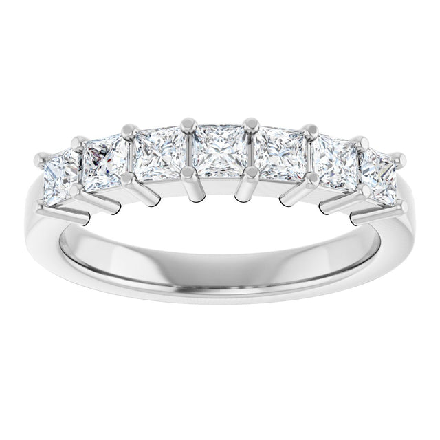 Platinum Lab-Grown Diamond Seven-Stone Anniversary Band - view 8