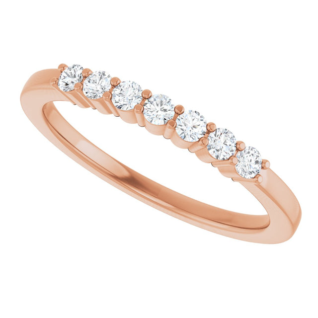 14K Gold Lab-Grown Diamond Seven-Stone Anniversary Band - Rose Gold - view 10