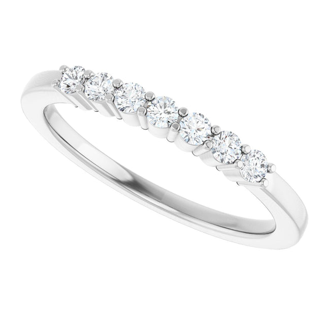 Platinum Lab-Grown Diamond Seven-Stone Anniversary Band - view 10