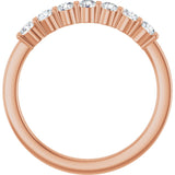 14K Gold Lab-Grown Diamond Seven-Stone Anniversary Band - Rose Gold - view 7