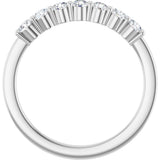 Platinum Lab-Grown Diamond Seven-Stone Anniversary Band - view 7