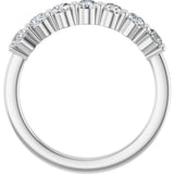 Platinum Natural Diamond Seven-Stone Anniversary Band - view 7