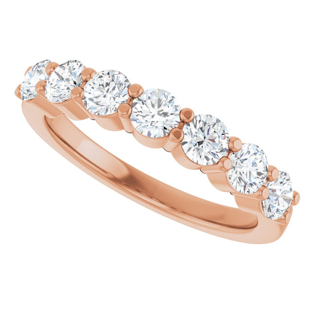14K Gold Lab-Grown Diamond Seven-Stone Anniversary Band - Rose Gold - view 10