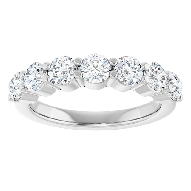 Platinum Lab-Grown Diamond Seven-Stone Anniversary Band - view 8