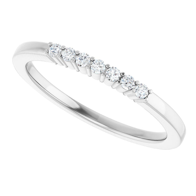 Platinum Lab-Grown Diamond Seven-Stone Anniversary Band - view 10