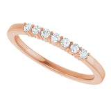 14K Gold Lab-Grown Diamond Seven-Stone Anniversary Band - Rose Gold - view 10