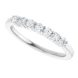 Platinum Lab-Grown Diamond Seven-Stone Anniversary Band - view 10