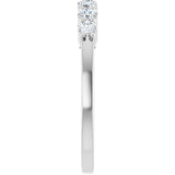 Platinum Lab-Grown Diamond Seven-Stone Anniversary Band - view 9