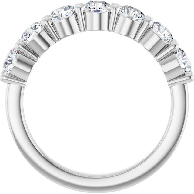 Platinum Lab-Grown Diamond Seven-Stone Anniversary Band - view 7