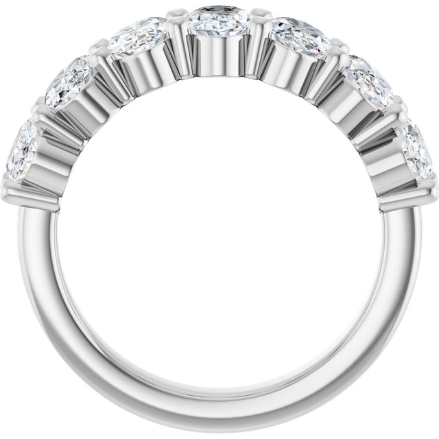 Platinum Lab-Grown Diamond Seven-Stone Anniversary Band - view 7