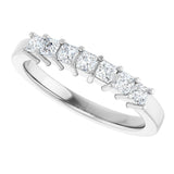 Platinum Lab-Grown Diamond Seven-Stone Anniversary Band - view 10