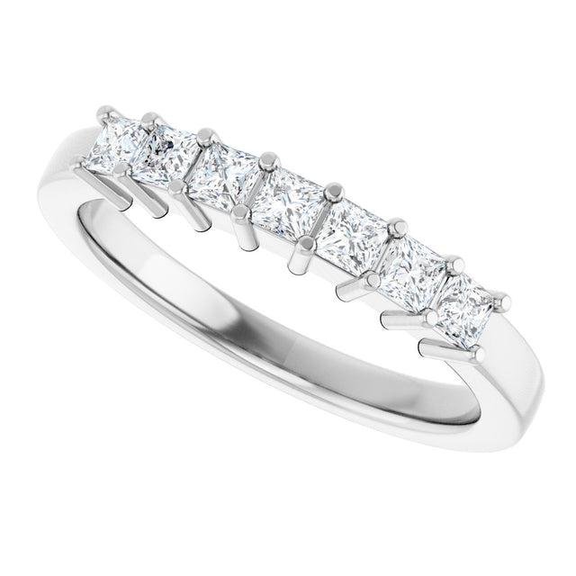 Platinum Lab-Grown Diamond Seven-Stone Anniversary Band - view 10