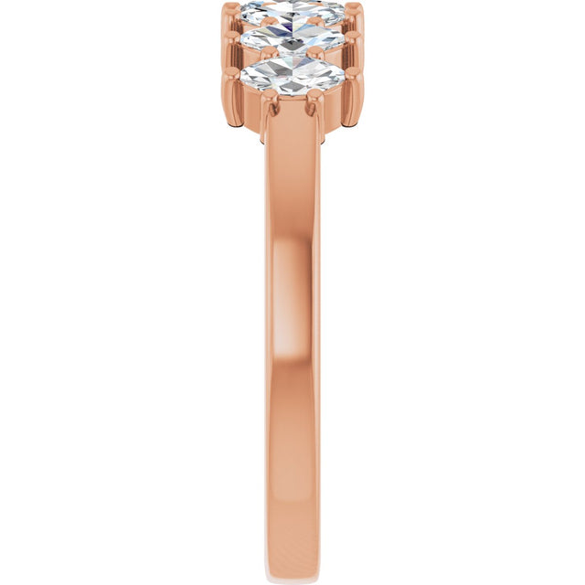 14K Gold Lab-Grown Diamond Seven-Stone Anniversary Band - Rose Gold - view 9