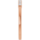 14K Gold Lab-Grown Diamond Seven-Stone Anniversary Band - Rose Gold - view 9