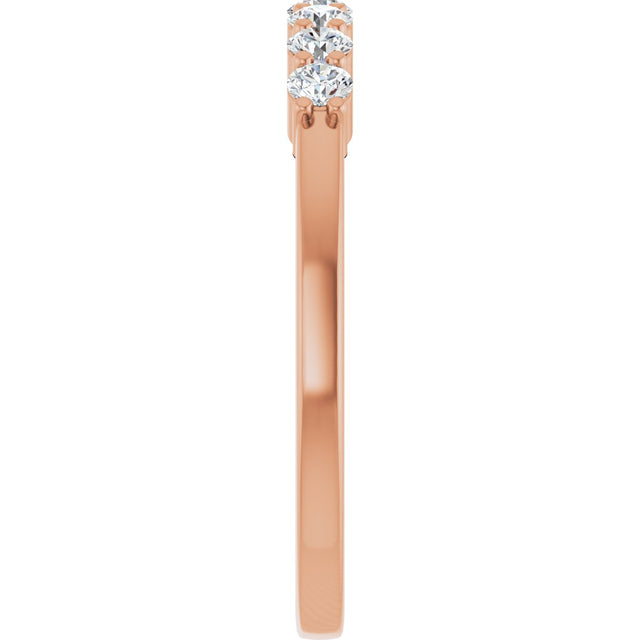 14K Gold Lab-Grown Diamond Seven-Stone Anniversary Band - Rose Gold - view 9