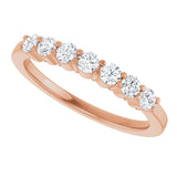 14K Gold Lab-Grown Diamond Seven-Stone Anniversary Band - Rose Gold - view 10