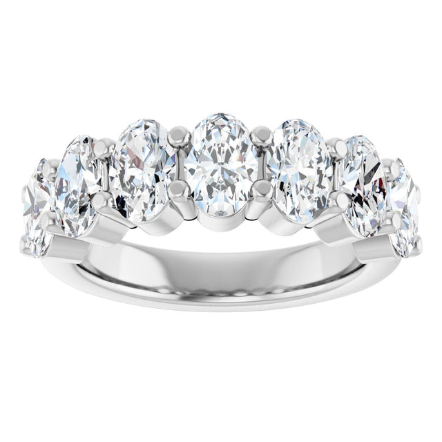 Platinum Lab-Grown Diamond Seven-Stone Anniversary Band - view 8