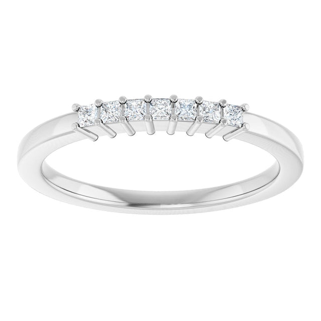 Platinum Lab-Grown Diamond Seven-Stone Anniversary Band - view 8