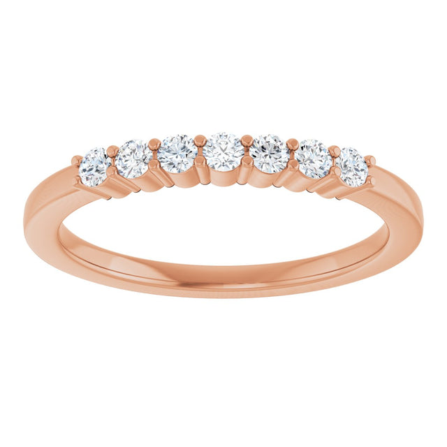 14K Gold Lab-Grown Diamond Seven-Stone Anniversary Band - Rose Gold - view 8