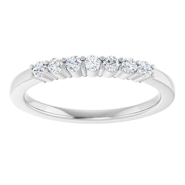 Platinum Lab-Grown Diamond Seven-Stone Anniversary Band - view 8