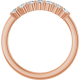 14K Gold Lab-Grown Diamond Seven-Stone Anniversary Band - Rose Gold - view 7