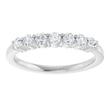 Platinum Lab-Grown Diamond Seven-Stone Anniversary Band - view 8