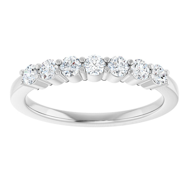 Platinum Lab-Grown Diamond Seven-Stone Anniversary Band - view 8