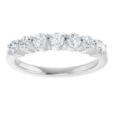 Platinum Natural Diamond Seven-Stone Anniversary Band - view 8