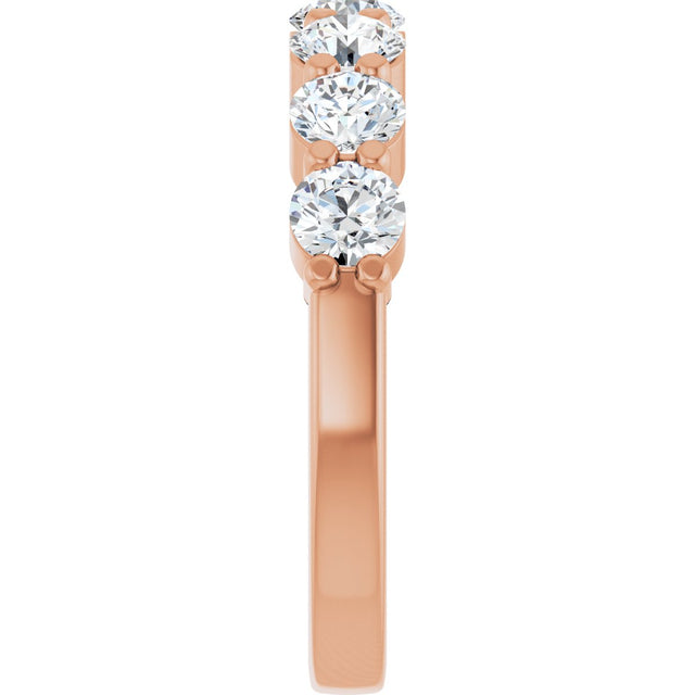 14K Gold Lab-Grown Diamond Seven-Stone Anniversary Band - Rose Gold - view 9