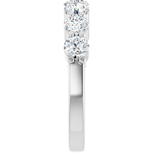 Platinum Lab-Grown Diamond Seven-Stone Anniversary Band - view 9