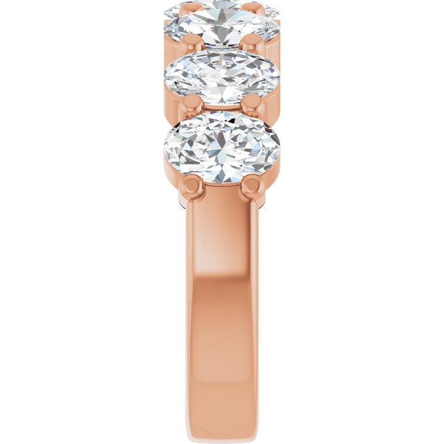 14K Gold Lab-Grown Diamond Seven-Stone Anniversary Band - Rose Gold - view 9