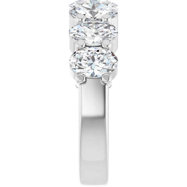 Platinum Lab-Grown Diamond Seven-Stone Anniversary Band - view 9
