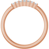 14K Gold Lab-Grown Diamond Seven-Stone Anniversary Band - Rose Gold - view 7