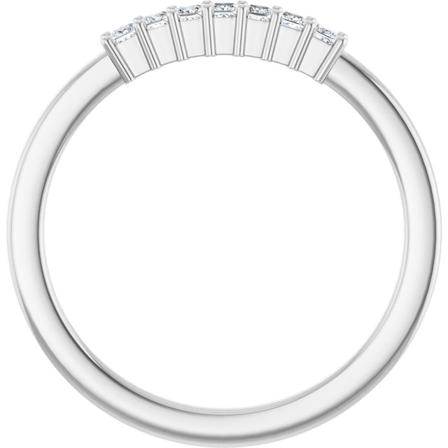 Platinum Lab-Grown Diamond Seven-Stone Anniversary Band - view 7