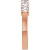 14K Gold Lab-Grown Diamond Seven-Stone Anniversary Band - Rose Gold - view 9