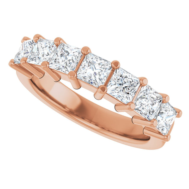 14K Gold Lab-Grown Diamond Seven-Stone Anniversary Band - Rose Gold - view 10