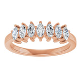 14K Gold Lab-Grown Diamond Seven-Stone Anniversary Band - Rose Gold - view 8