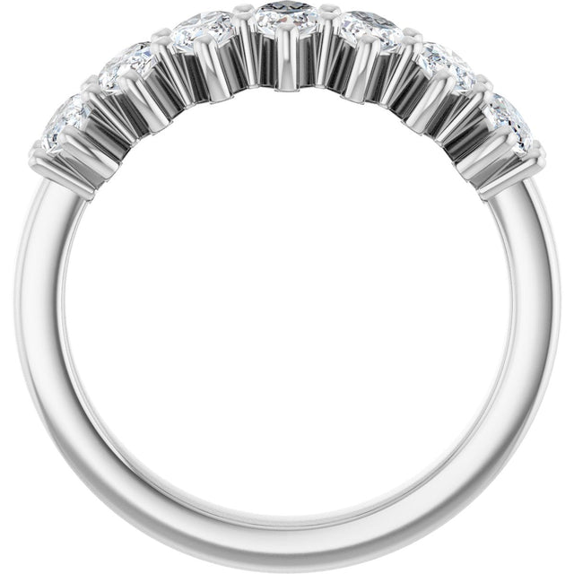 Platinum Lab-Grown Diamond Seven-Stone Anniversary Band - view 7