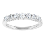 Platinum Lab-Grown Diamond Seven-Stone Anniversary Band - view 8