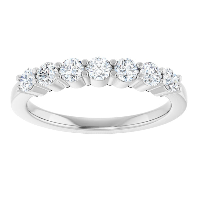Platinum Lab-Grown Diamond Seven-Stone Anniversary Band - view 8