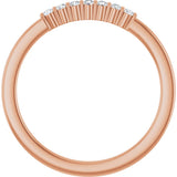 14K Gold Lab-Grown Diamond Seven-Stone Anniversary Band - Rose Gold - view 7