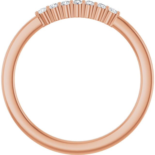 14K Gold Lab-Grown Diamond Seven-Stone Anniversary Band - Rose Gold - view 7
