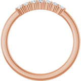 14K Gold Lab-Grown Diamond Seven-Stone Anniversary Band - Rose Gold - view 7