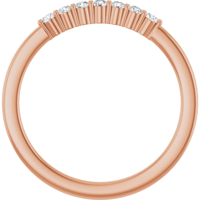 14K Gold Lab-Grown Diamond Seven-Stone Anniversary Band - Rose Gold - view 7