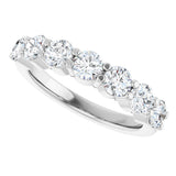 Platinum Lab-Grown Diamond Seven-Stone Anniversary Band - view 10