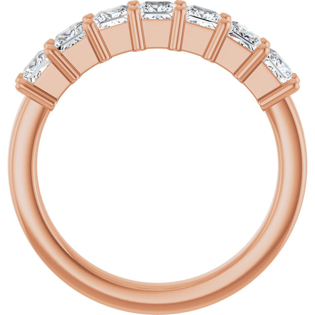14K Gold Lab-Grown Diamond Seven-Stone Anniversary Band - Rose Gold - view 7