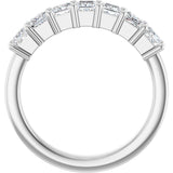 Platinum Lab-Grown Diamond Seven-Stone Anniversary Band - view 7