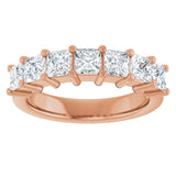 14K Gold Lab-Grown Diamond Seven-Stone Anniversary Band - Rose Gold - view 8