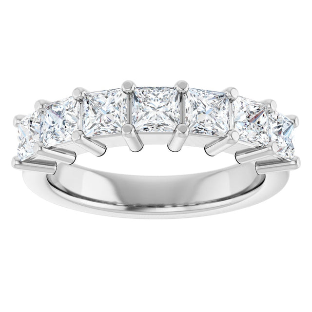 Platinum Lab-Grown Diamond Seven-Stone Anniversary Band - view 8