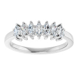 Platinum Lab-Grown Diamond Seven-Stone Anniversary Band - view 8